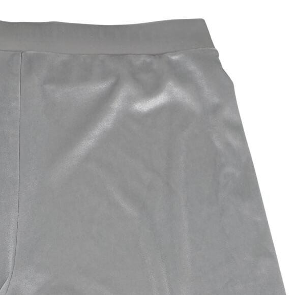 White House Black Market Pants Womens Large Short Gray Wide Leg Velvet Relaxed - Picture 10 of 12